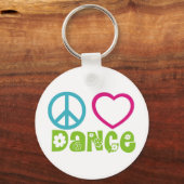 Peace Love Dance Sleutelhanger (Voorkant)