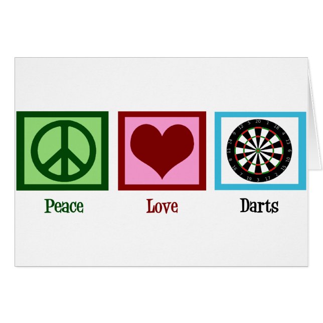 Peace Love Darts (Voorkant Horizontaal)