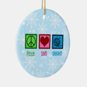 Peace Love Debat Team Ceramic Ornament Crochet (Rechts)