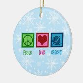 Peace Love Debat Team Ceramic Ornament Crochet (Links)