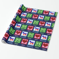 Peace Love Democraat Donkey Schattige