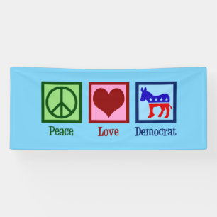 Peace Love Democraat Spandoek