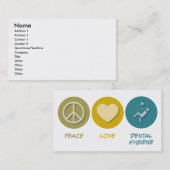Peace Love Dental Hygiene Visitekaartje (Voorkant / Achterkant)