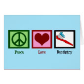 Peace Love Dentistry Dentist Kantoor Holiday Card (Voorkant Horizontaal)