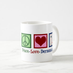 Peace Love Dermatology Custom Koffiemok
