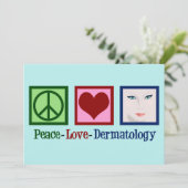 Peace Love Dermatology Feestdagenkaart (Staand voorkant)