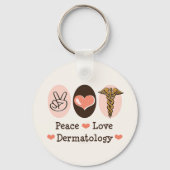 Peace Love Dermatology Sleutelhanger (Voorkant)