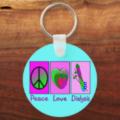 Peace Love Dialyse Sleutelhanger (Voorkant)
