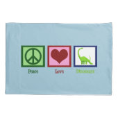 Peace Love Dinosaurs Kussensloop (Achterkant)