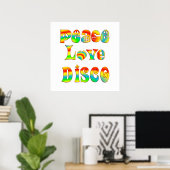 Peace Love Disco Poster (Thuiskantoor)