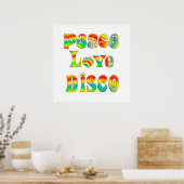 Peace Love Disco Poster (Keuken)