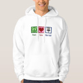 Peace Love Disk Golf Hoodie (Voorkant)