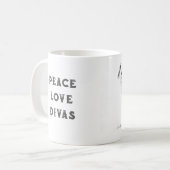 PEACE LOVE DIVAS Mug (Devant gauche)