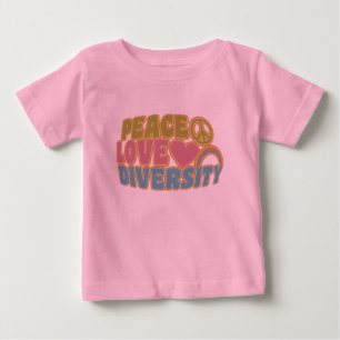 PEACE LOVE DIVERSITEIT shirt - kies stijl en kleur