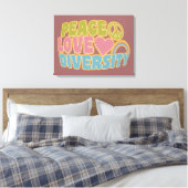 PEACE LOVE DIVERSITY impression de toile (Insitu(Chambre))