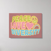 PEACE LOVE DIVERSITY impression de toile (Recto)
