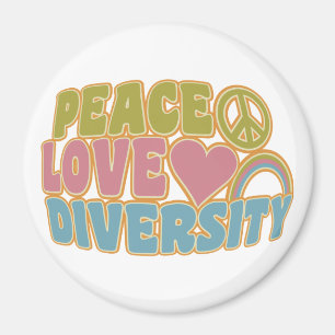 PEACE LOVE DIVERSITY-magneet Magneet