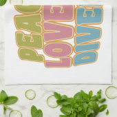 PEACE LOVE DIVERSITY serviettes de cuisine (Plié)