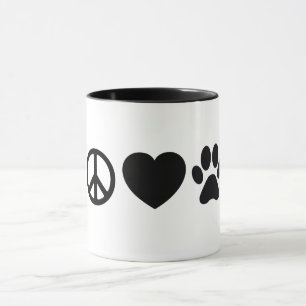 Peace, Love & Dogs 11 oz Combo Mok