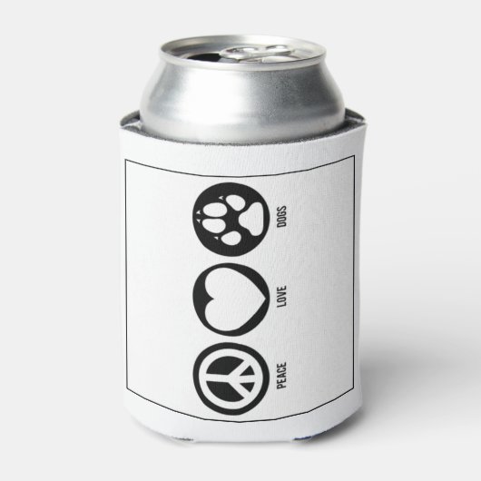 Peace Love Dogs Koelbox Blikjeskoeler (Blikje Voorkant)