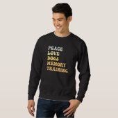 Peace Love Dogs Memory Training   Retro Trui (Voorkant volledig)