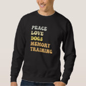 Peace Love Dogs Memory Training   Retro Trui (Voorkant)