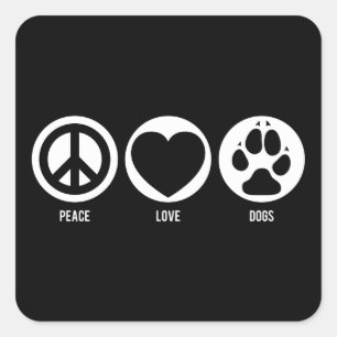 Peace Love Dogs Sticker
