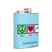 Peace Love Dolphins Custom Blue Heupfles (Rechts)