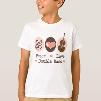 Peace Love Double Bass Kinder T-shirt