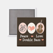 Peace Love Double Basse Magnet (Recto/Verso)