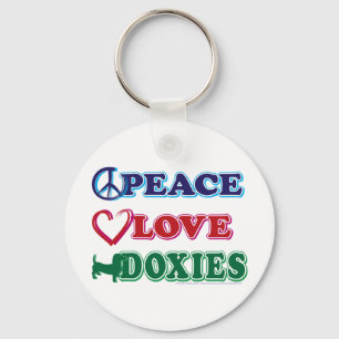 Peace-Love-Doxies- Dachsund Sleutelhanger