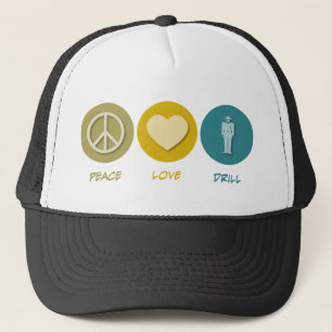 Peace Love Drill Trucker Pet