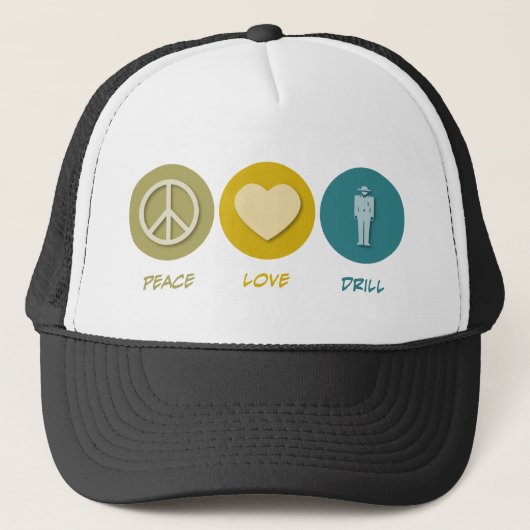 Peace Love Drill Trucker Pet (Voorkant)
