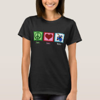 Peace Love Drums Cute Drummer Womens