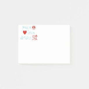 Peace Love Drums Post-it® Notes