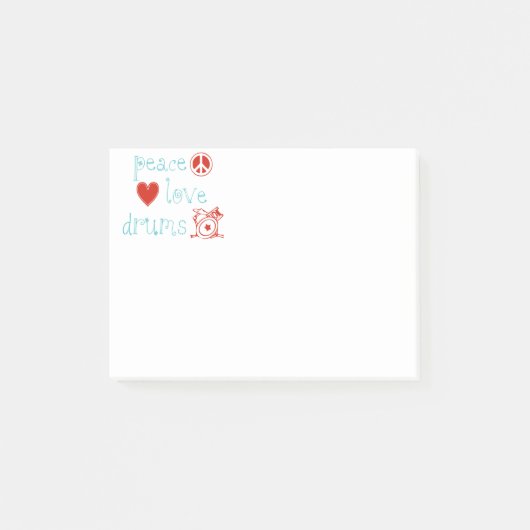 Peace Love Drums Post-it® Notes (Voorkant)