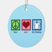 Peace Love Dry Cleaning Keramisch Ornament (Links)