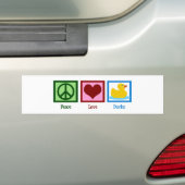 Peace Love Ducks Bumpersticker (Op auto)