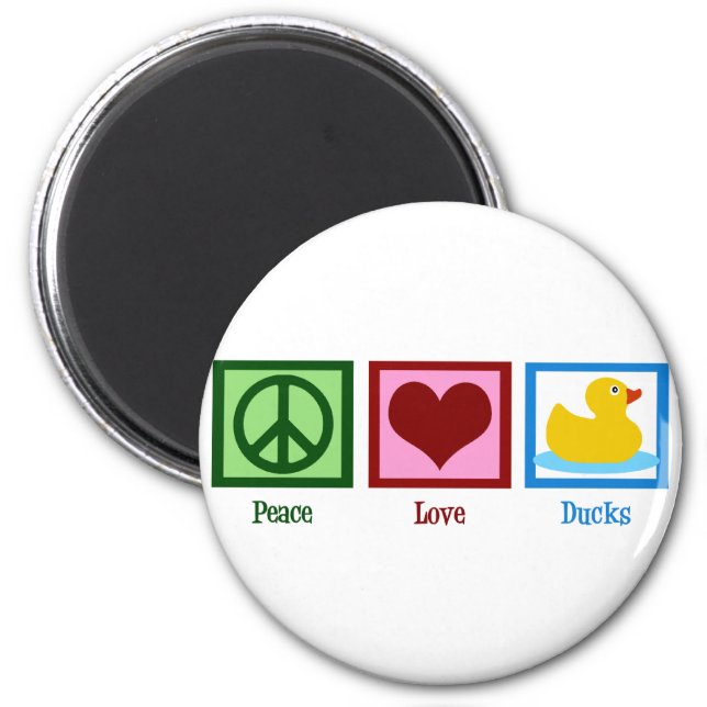 Peace Love Ducks Magneet (Voorkant)