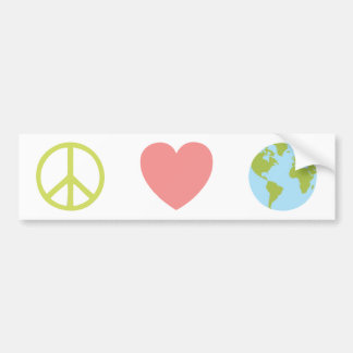 Peace Love Earth Bumpersticker