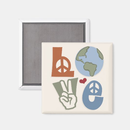 Peace Love Earth Magnet (Recto/Verso)