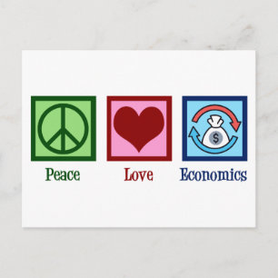 Peace Love Economics Briefkaart