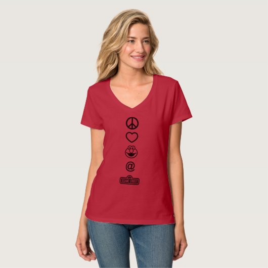 Peace Love Elmo T-shirt (Voorkant volledig)