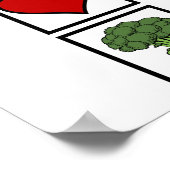 Peace Love en Broccoli Poster (Hoek)