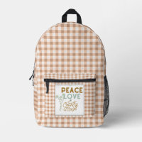 Peace Love en Country Music Gingham