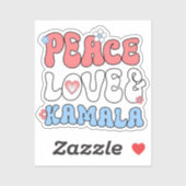 Peace Love en Kamala Harris 2024 Sticker (Vel)