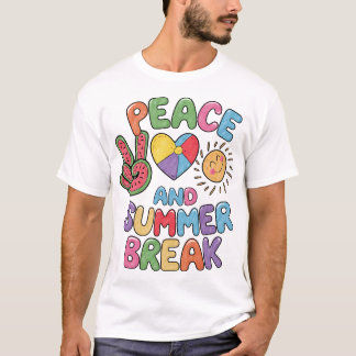 Peace Love en Summer Break Shirt