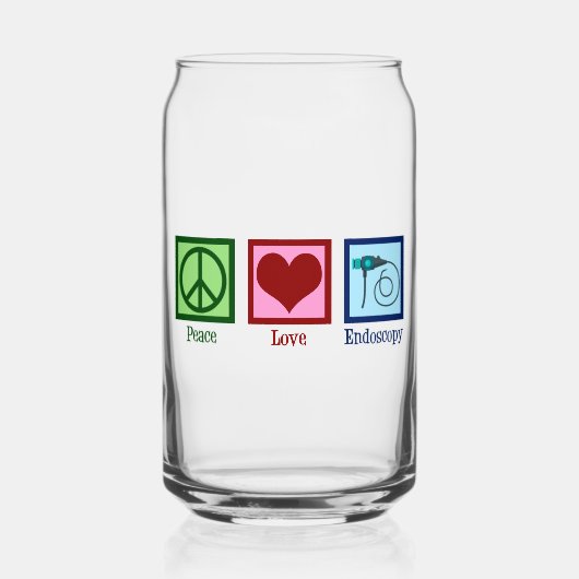 Peace Love Endoscopy Blikvorm Glas (Voorkant)