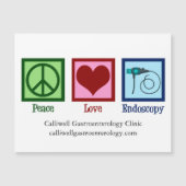 Peace Love Endoscopy Custom Clinic Magnet Card (Devant)