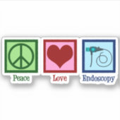 Peace Love Endoscopy Sticker (Voorkant)